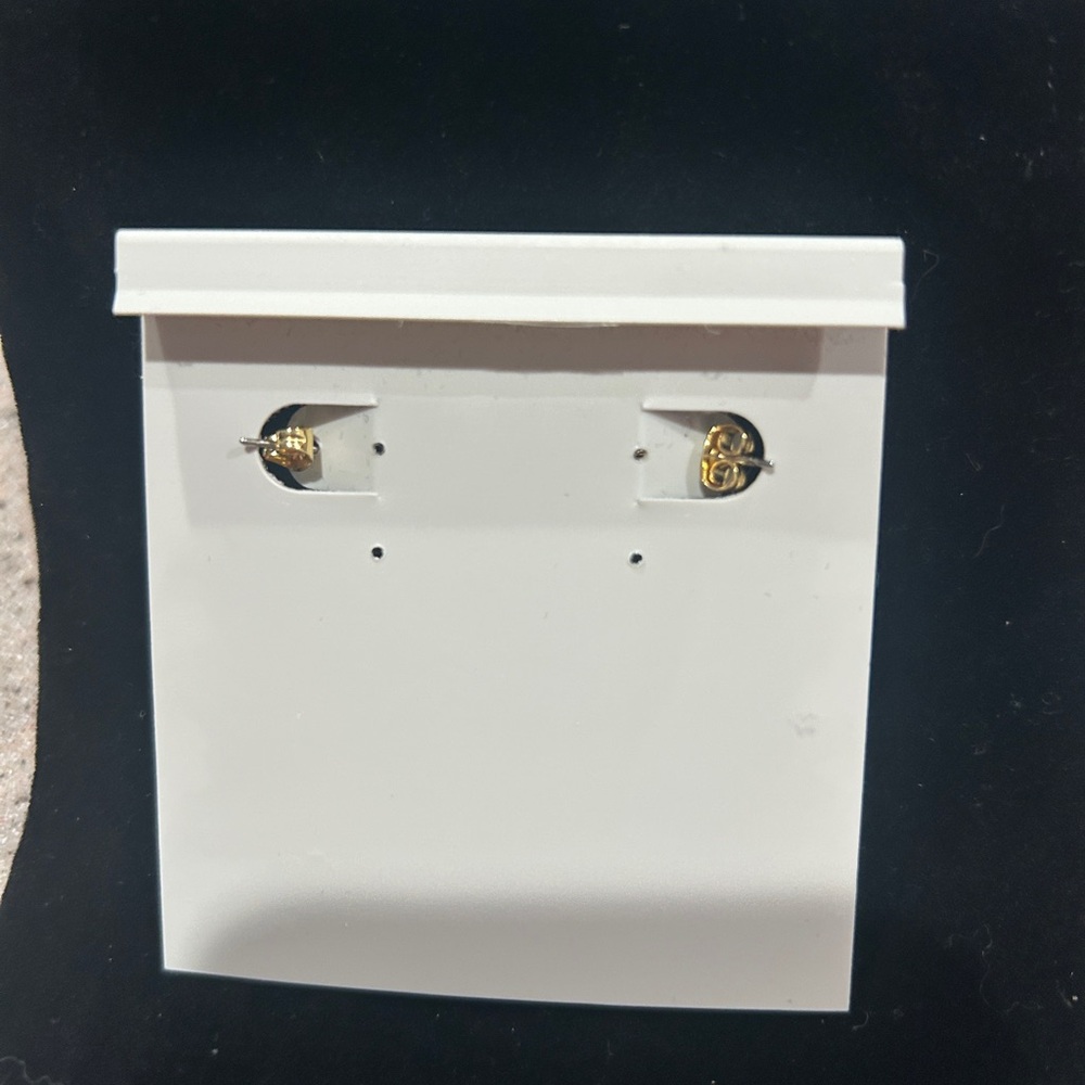 Alexis Bittar Gold Hoop Earrings with Pink Crystal Accents - Picture 3 of 6